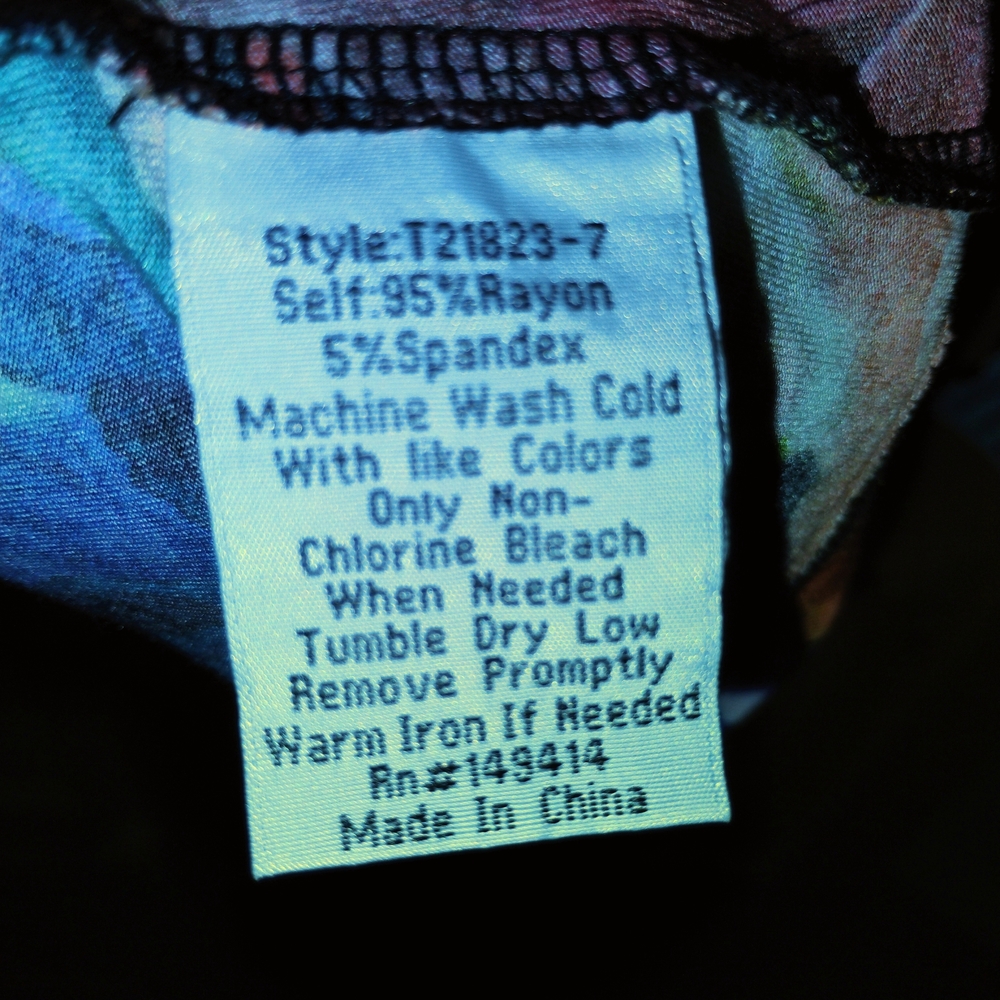 Johnny Was Studio Tiered Tunic Colorful Abstract Floral Pattern Sz XXS - Picture 4 of 5